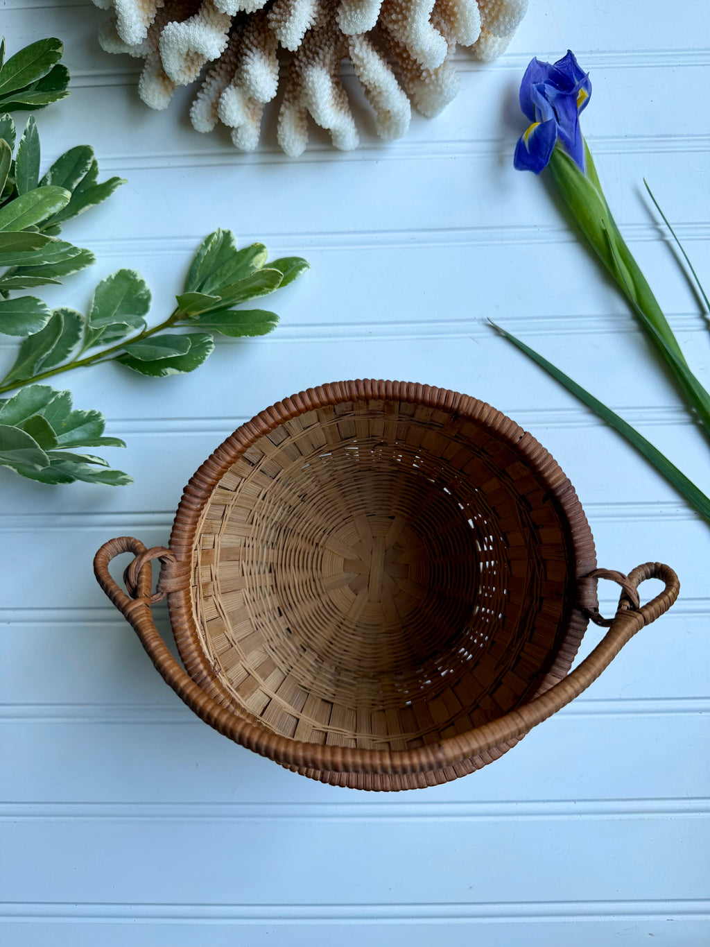 Burnt Bamboo Basket
