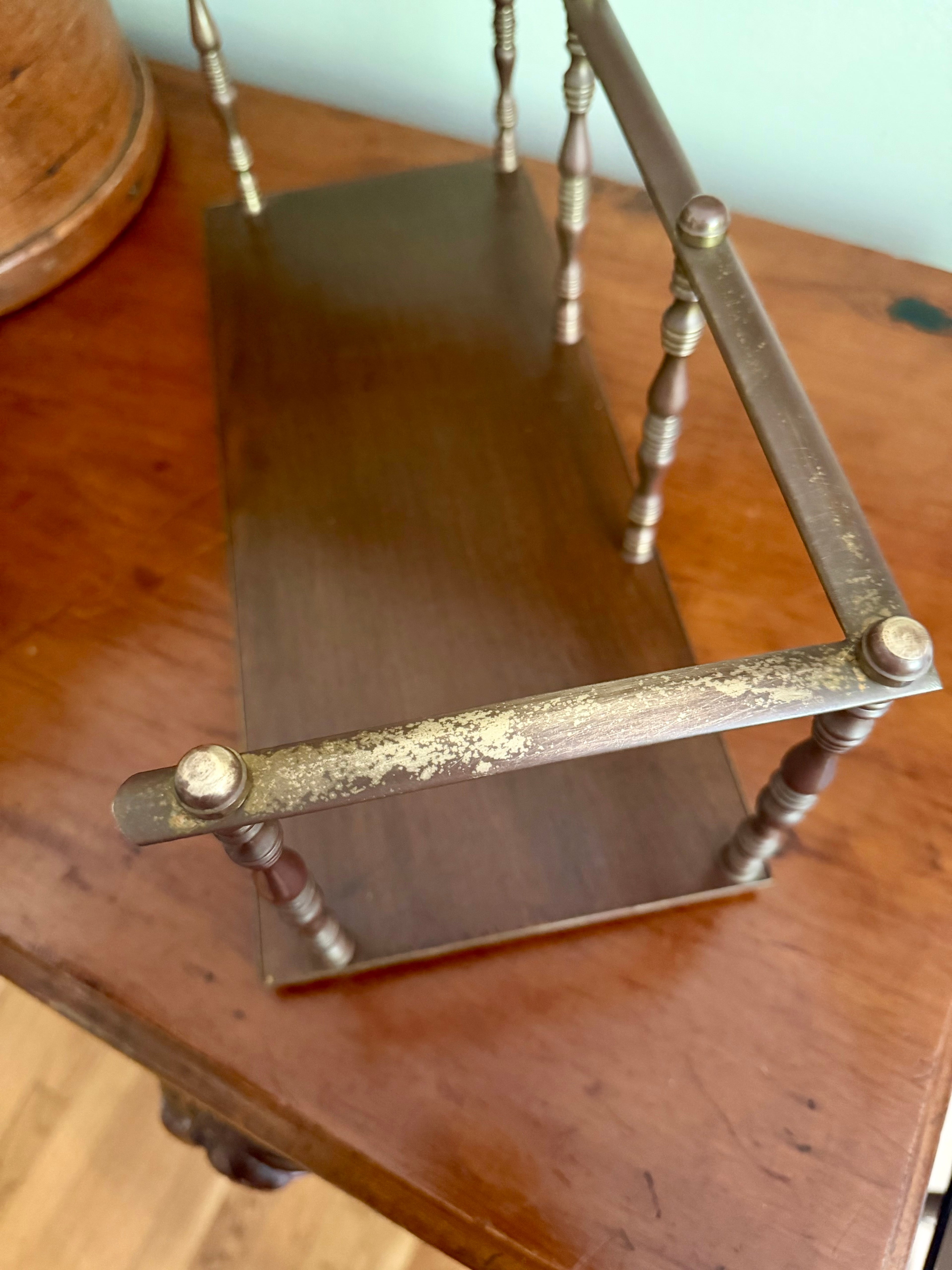 Brass Desktop Book Shelf/Rack