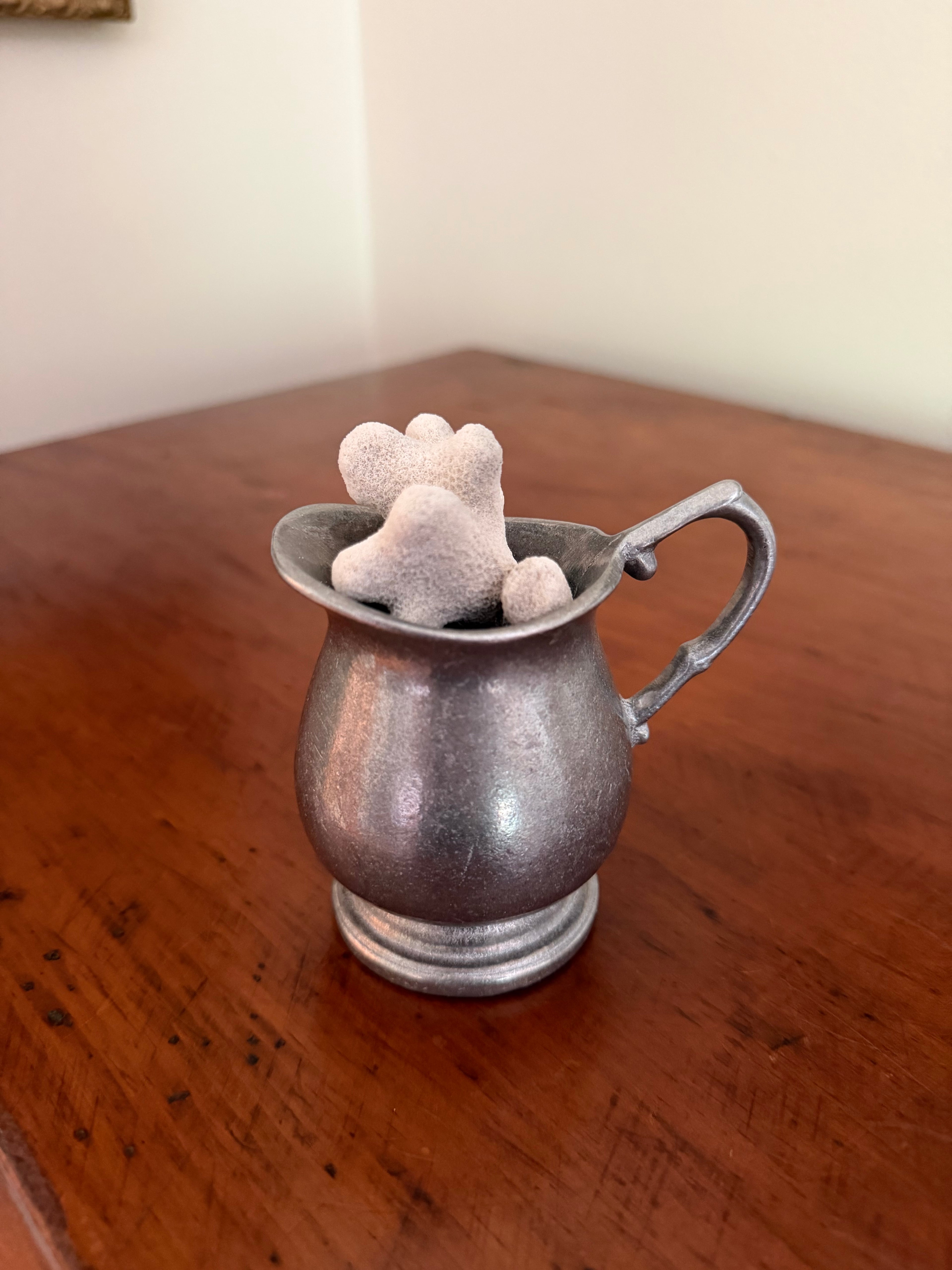 Pewter Vessel and Coral