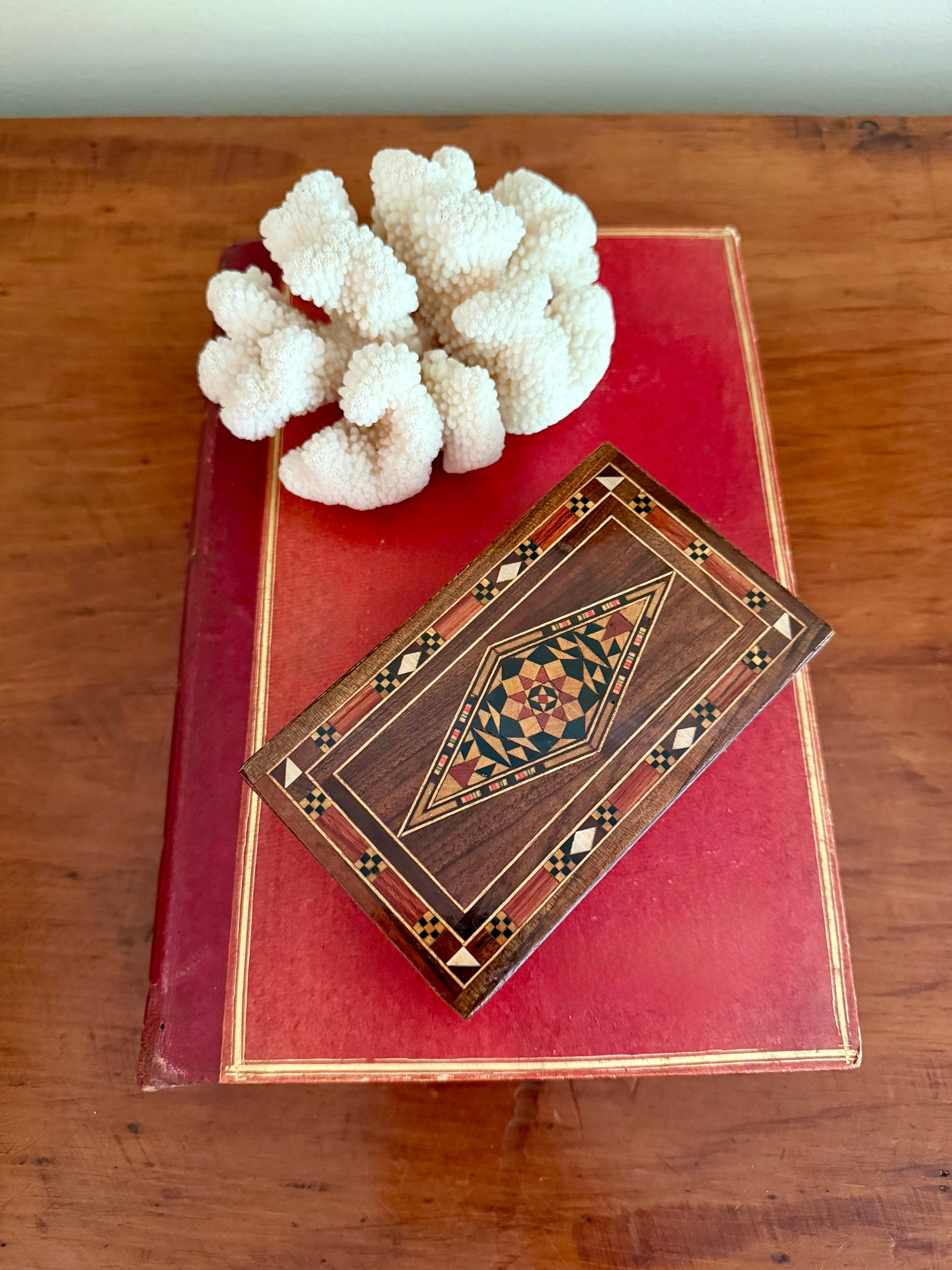 Small Wooden Inlaid Mosaisc Box