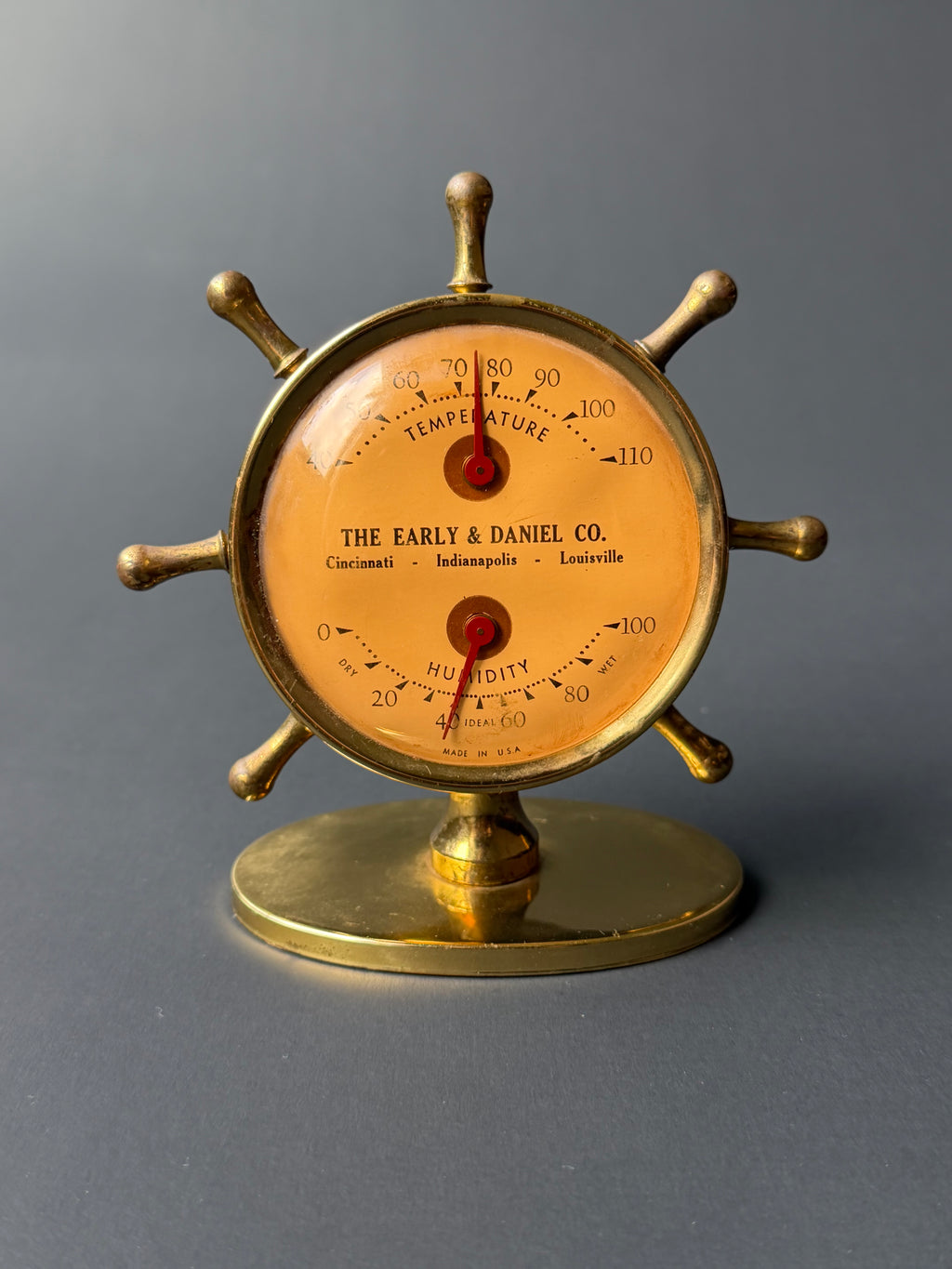 Vintage Brass Weather Station