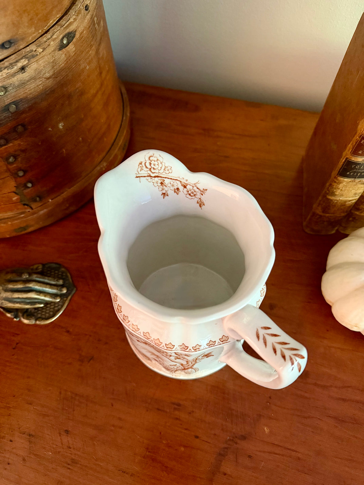 Vintage Furnivals "Quail Brown" Transferware Pitcher