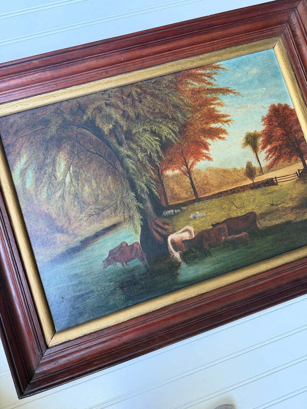 Antique Pastoral Painting
