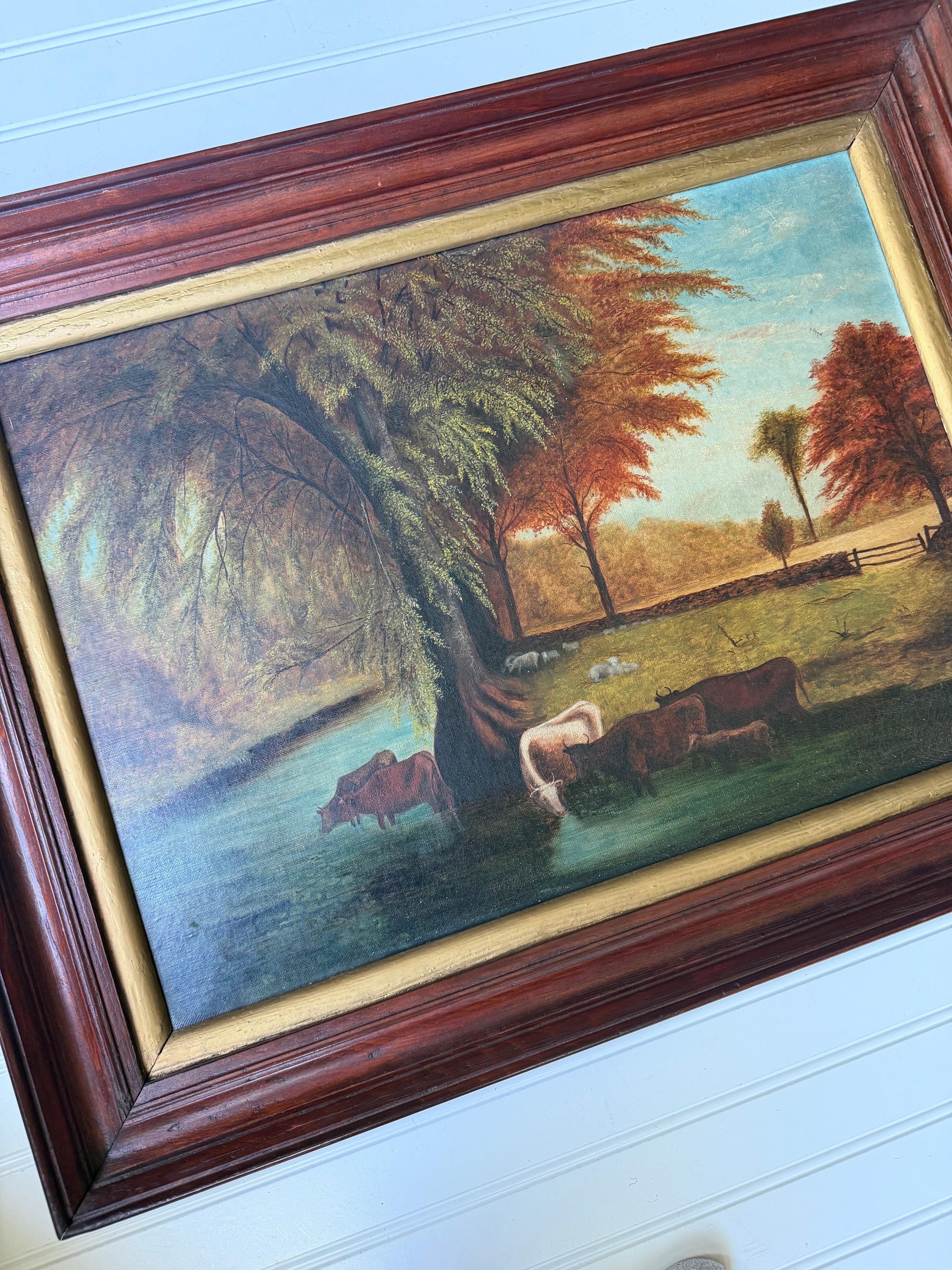 Antique Pastoral Painting