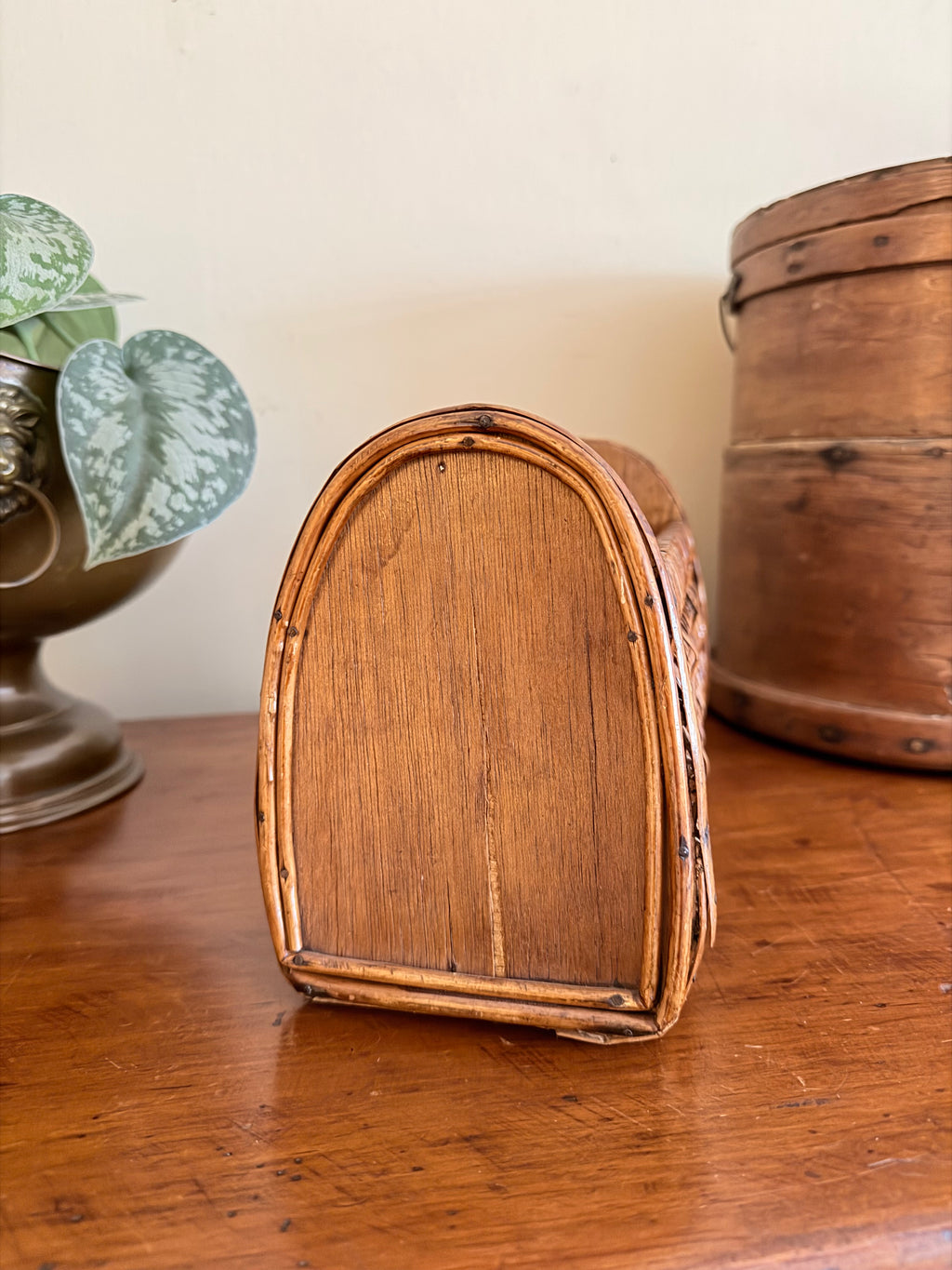 Vintage Wicker and Bamboo Basket