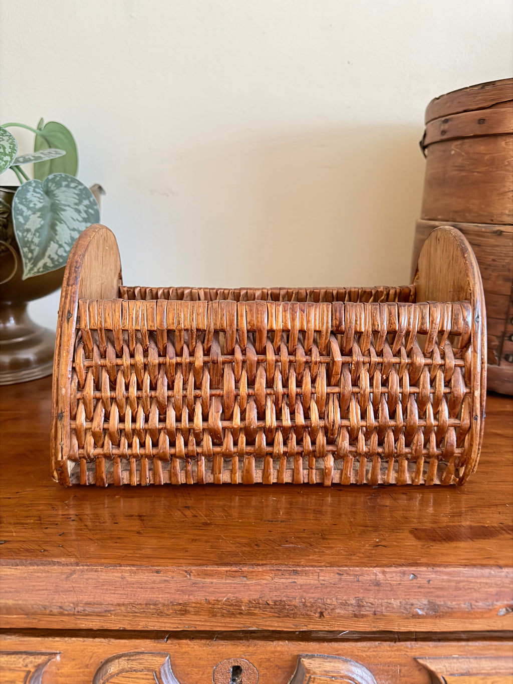 Vintage Wicker and Bamboo Basket